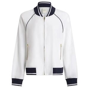 Varley White and Black Bomber Jacket